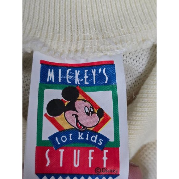 Vintage 80s Disney Mickey's Stuff for Kids Pastel Yellow Polo Shirt Baseball 2T - Picture 4 of 9